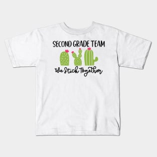 Second Grade Team Sticks Together Teacher Student Funny School Kids T-Shirt